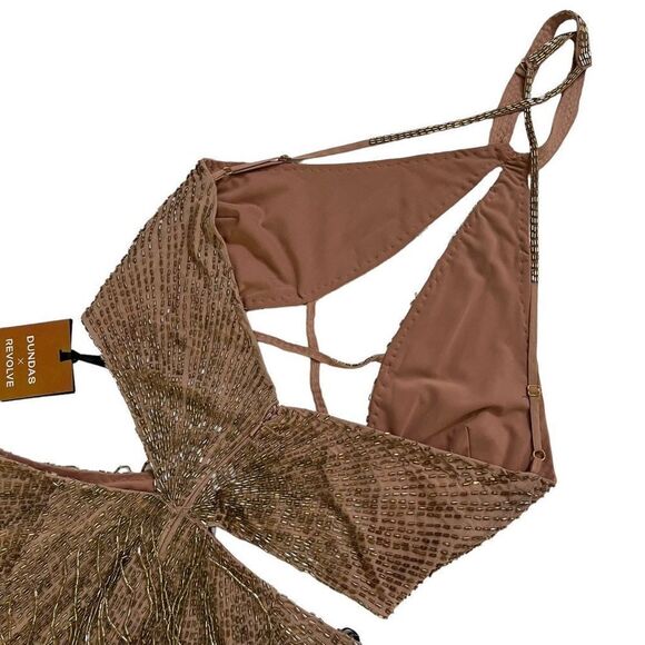 DUNDAS x REVOLVE Cher‎ Embellished Mini Dress in Gold - Picture 6 of 14